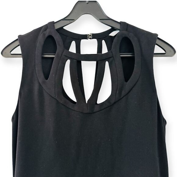 Diane von Furstenberg Black Amy Cut Out Shift Dress Size 6 - Picture 4 of 10